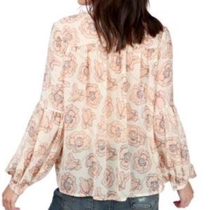 Lucky Brand - Exploded Floral Blouse in Pink Multi